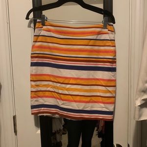 Striped pencil skirt with pockets